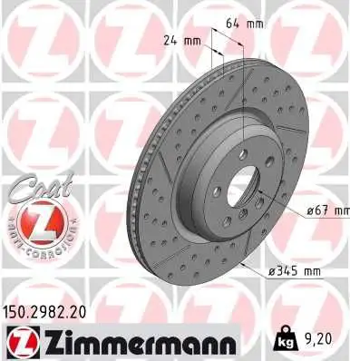 ZIMMERMANN Bremsscheibe IZIN150298220