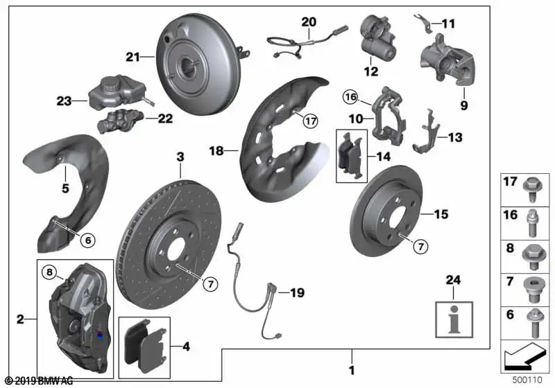 BMW M Performance Bremsscheibe links 1er F40 2er F44