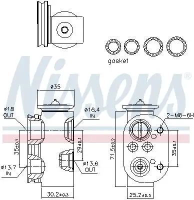 NISSENS Expansionsventil, Klimaanlage 5707286468016