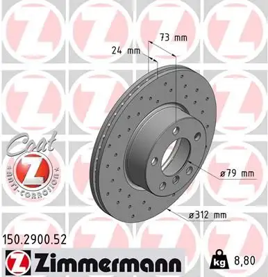 ZIMMERMANN Bremsscheibe IZIN150290052