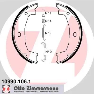 ZIMMERMANN Bremsbackensatz, Feststellbremse IZIN109901061