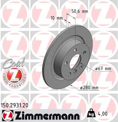 ZIMMERMANN Bremsscheibe IZIN150293120