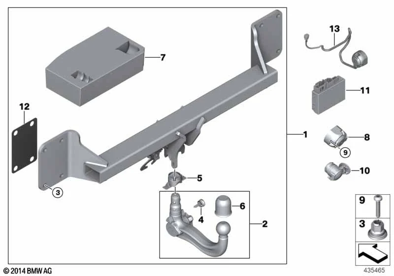 BMW Anhängerkupplung abnehmbar X5 F15 X5M F85 X6 F16 X6M F86