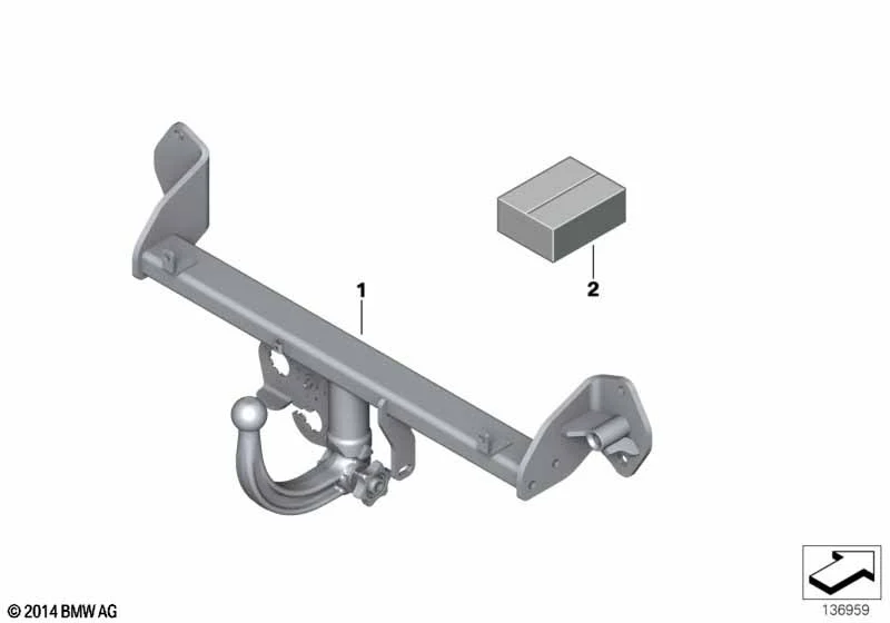 BMW Anhängerkupplung mit abnehmb. Kugel 1er F20 F21 2er F22 F23