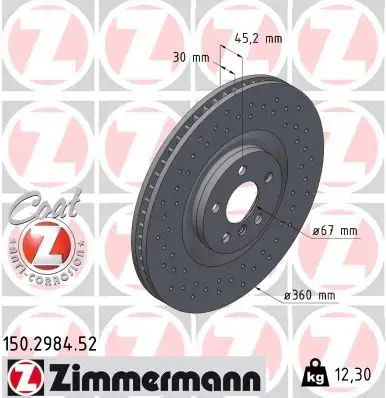 ZIMMERMANN Bremsscheibe 4250238787501
