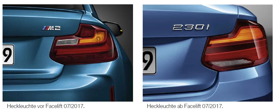 BMW Heckleuchte LED links F22 F23 F87 F87N