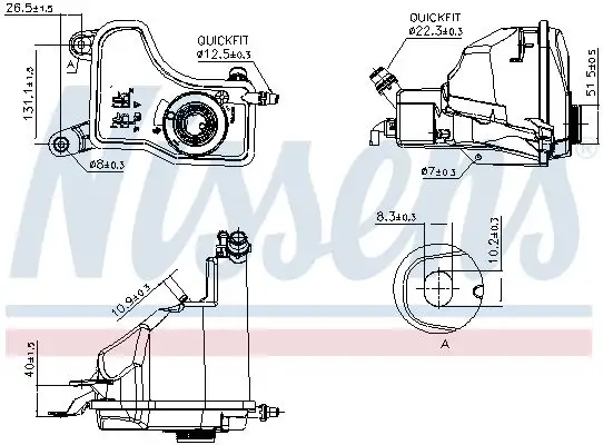 NISSENS Ausgleichsbehälter, Kühlmittel 2,2 l INIS996153