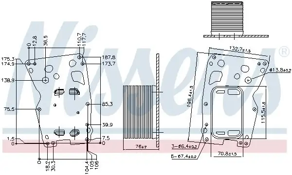 NISSENS Ölkühler, Motoröl 5707286411685