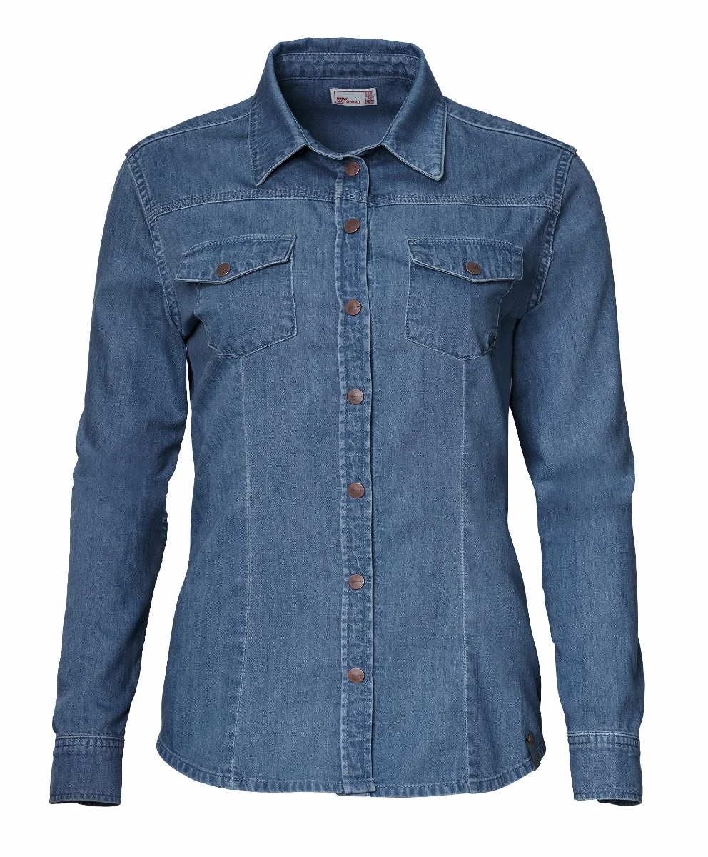 BMW Motorrad Jeanshemd Denim Damen blau