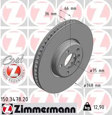 ZIMMERMANN Bremsscheibe IZIN150347820
