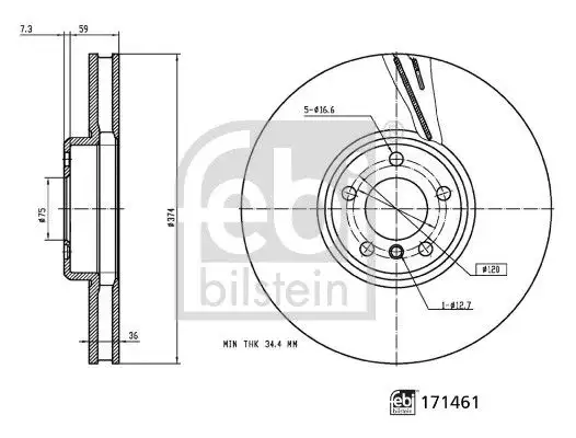 FEBI BILSTEIN Bremsscheibe IFEN171461