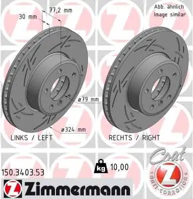 ZIMMERMANN Bremsscheibe IZIN150340353