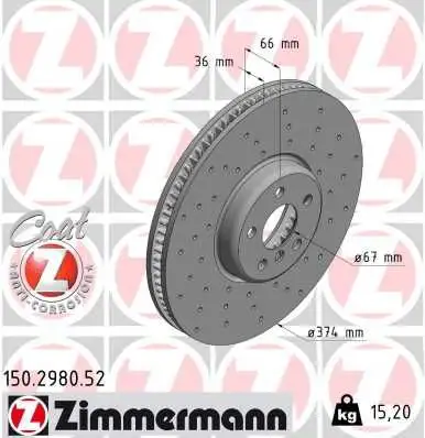 ZIMMERMANN Bremsscheibe IZIN150298052