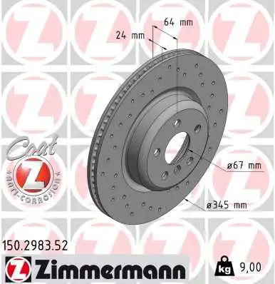 ZIMMERMANN Bremsscheibe IZIN150298352