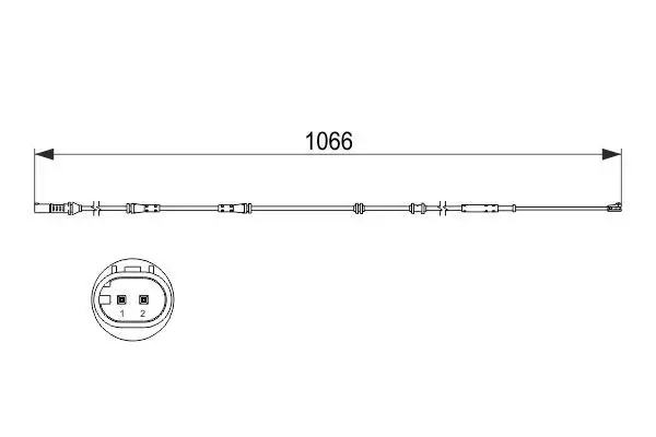 BOSCH Warnkontakt, Bremsbelagverschleiß IBOH1987473501