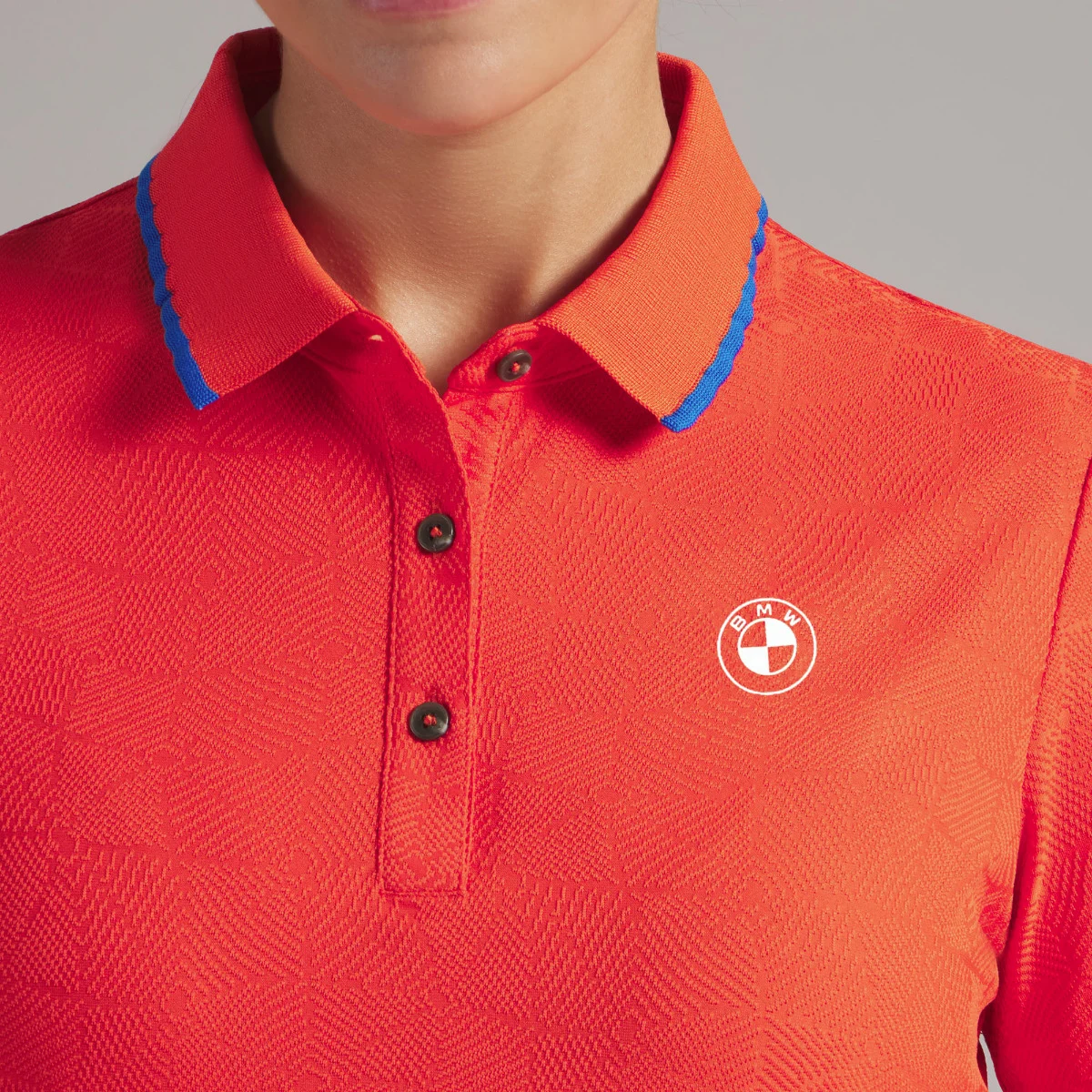 BMW Twisted Diamond Poloshirt Damen dunkles orange