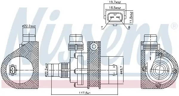 NISSENS Zusatzwasserpumpe INIS831059