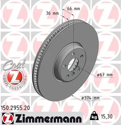ZIMMERMANN Bremsscheibe IZIN150295520