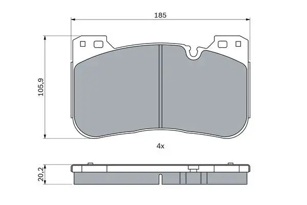 BOSCH Bremsbelagsatz, Scheibenbremse IBOH0986424921