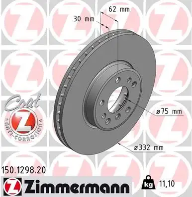 ZIMMERMANN Bremsscheibe IZIN150129820