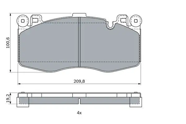 BOSCH Bremsbelagsatz, Scheibenbremse IBOH0986424387