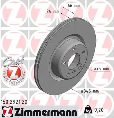 ZIMMERMANN Bremsscheibe IZIN150292120