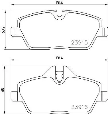 BREMBO Bremsbelagsatz, Scheibenbremse IBROP06091E