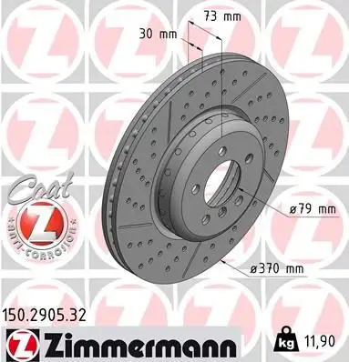 ZIMMERMANN Bremsscheibe IZIN150290532