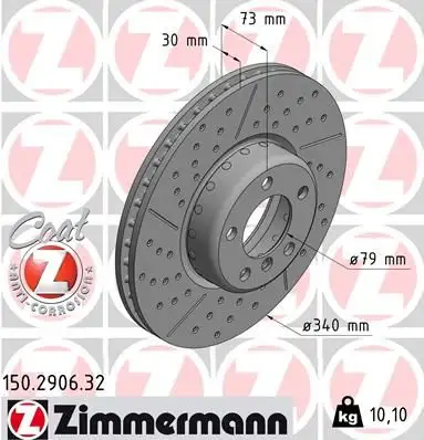 ZIMMERMANN Bremsscheibe IZIN150290632