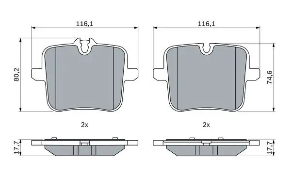 BOSCH Bremsbelagsatz, Scheibenbremse IBOH0986424923