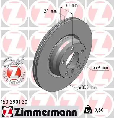 ZIMMERMANN Bremsscheibe IZIN150290120