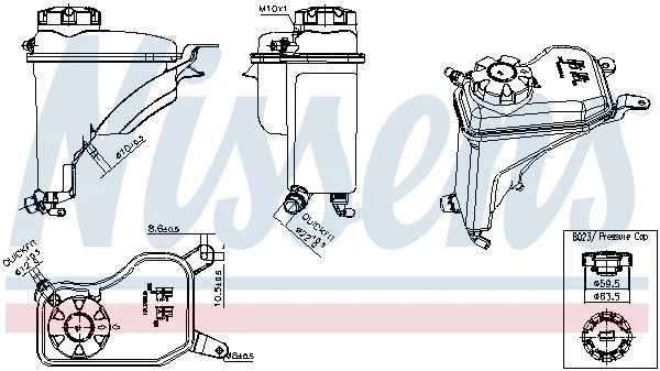 NISSENS Ausgleichsbehälter, Kühlmittel 1,3 l 5707286503632