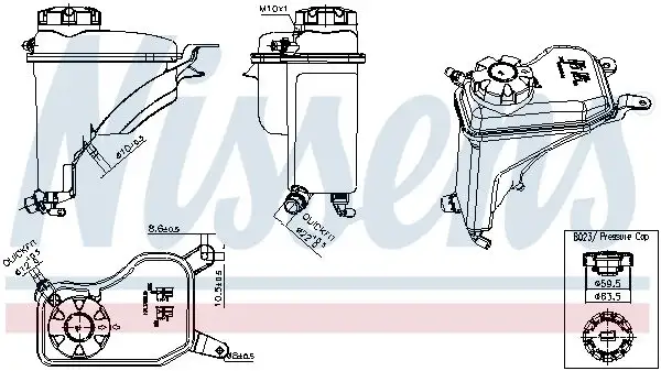 NISSENS Ausgleichsbehälter, Kühlmittel 1,3 l 5707286503632