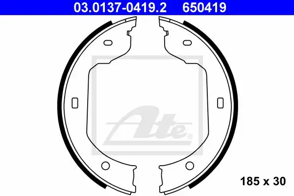 ATE Bremsbackensatz, Feststellbremse IATE03013704192