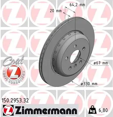 ZIMMERMANN Bremsscheibe IZIN150295332