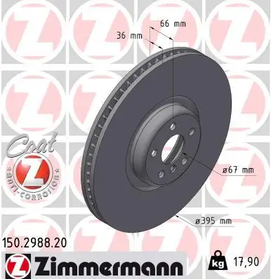ZIMMERMANN Bremsscheibe 4250238787389