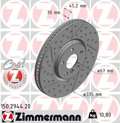 ZIMMERMANN Bremsscheibe 9258239767923