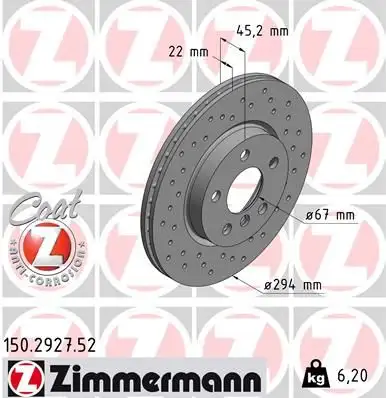 ZIMMERMANN Bremsscheibe IZIN150292752