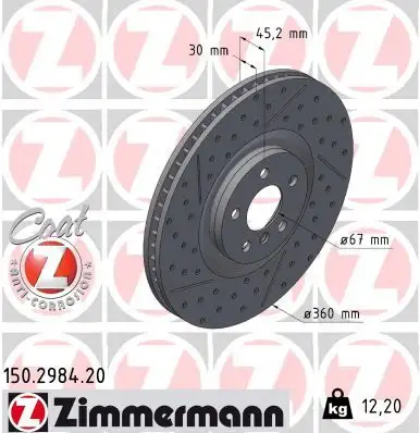 ZIMMERMANN Bremsscheibe IZIN150298420