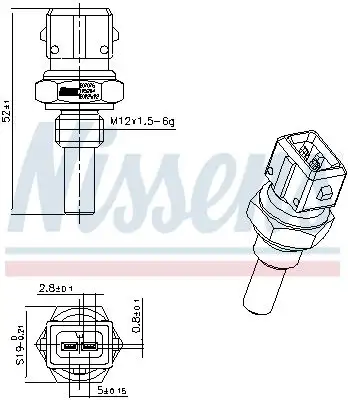NISSENS Sensor, Kühlmitteltemperatur INIS207076