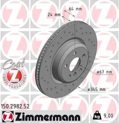 ZIMMERMANN Bremsscheibe IZIN150298252