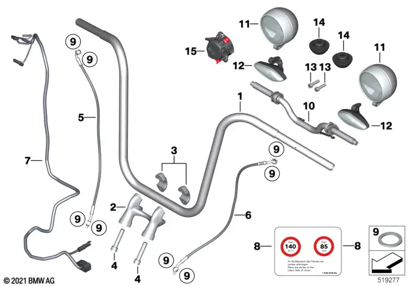 BMW Motorrad LED-Zusatzscheinwerfer K34 K35