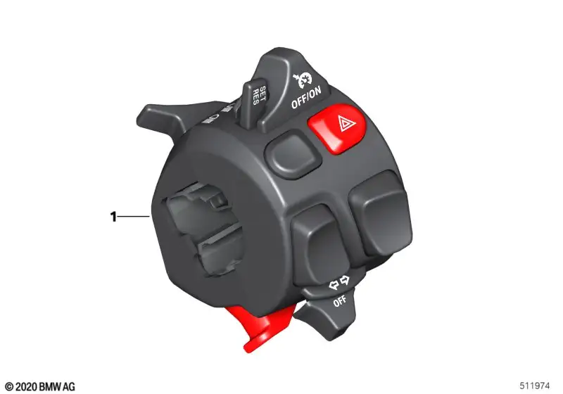 BMW Motorrad Kombischalter links K35