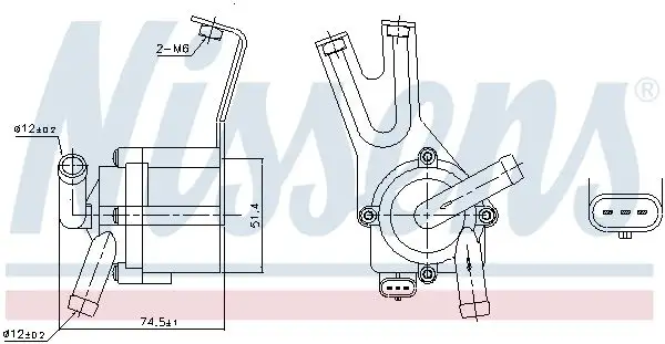 NISSENS Zusatzwasserpumpe 5707286486867