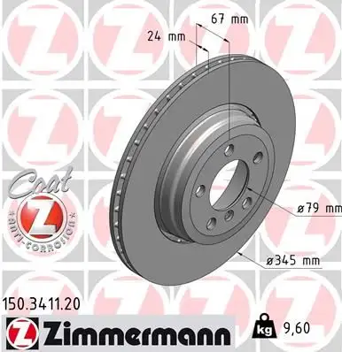 ZIMMERMANN Bremsscheibe IZIN150341120