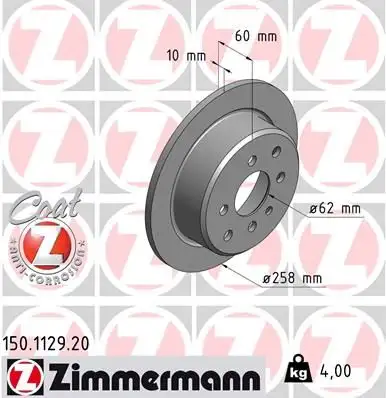 ZIMMERMANN Bremsscheibe IZIN150112920