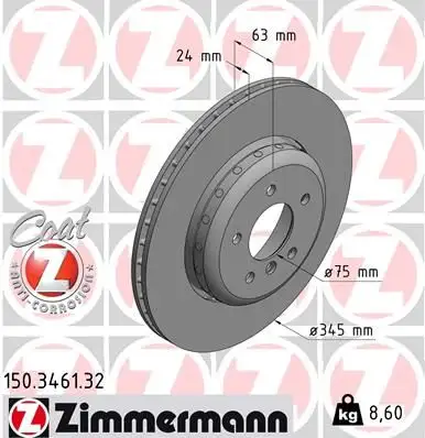 ZIMMERMANN Bremsscheibe IZIN150346132