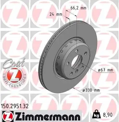 ZIMMERMANN Bremsscheibe IZIN150295132