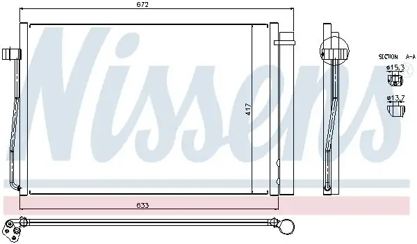 NISSENS Kondensator, Klimaanlage INIS94679
