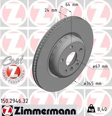 ZIMMERMANN Bremsscheibe IZIN150294632
